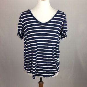 American Eagle Blue and White Stripe Tee